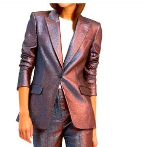 Veronica Beard Ashburn metallic pants suit